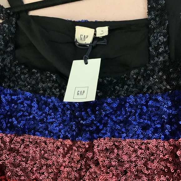 GAP Crazy Stripe Sequin Striped Dress - Picture 5 of 7